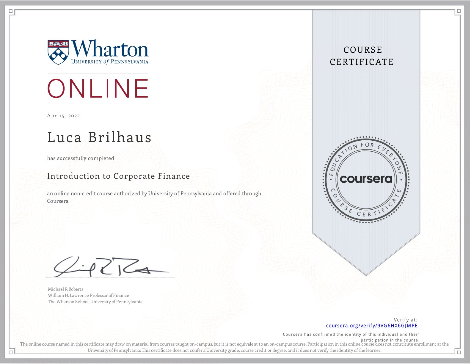 Illustration Corporate Finance